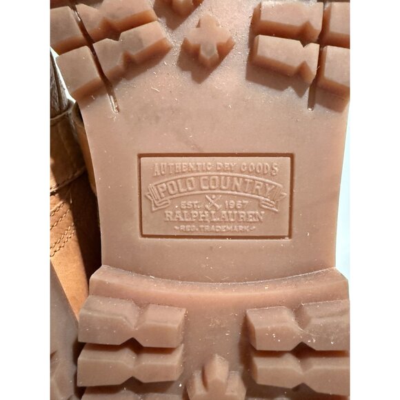 NWOB Polo Ralph Lauren Ranger Low Brown Leather Shoes Mens US 7.5 $219 [jb] - Picture 14 of 15